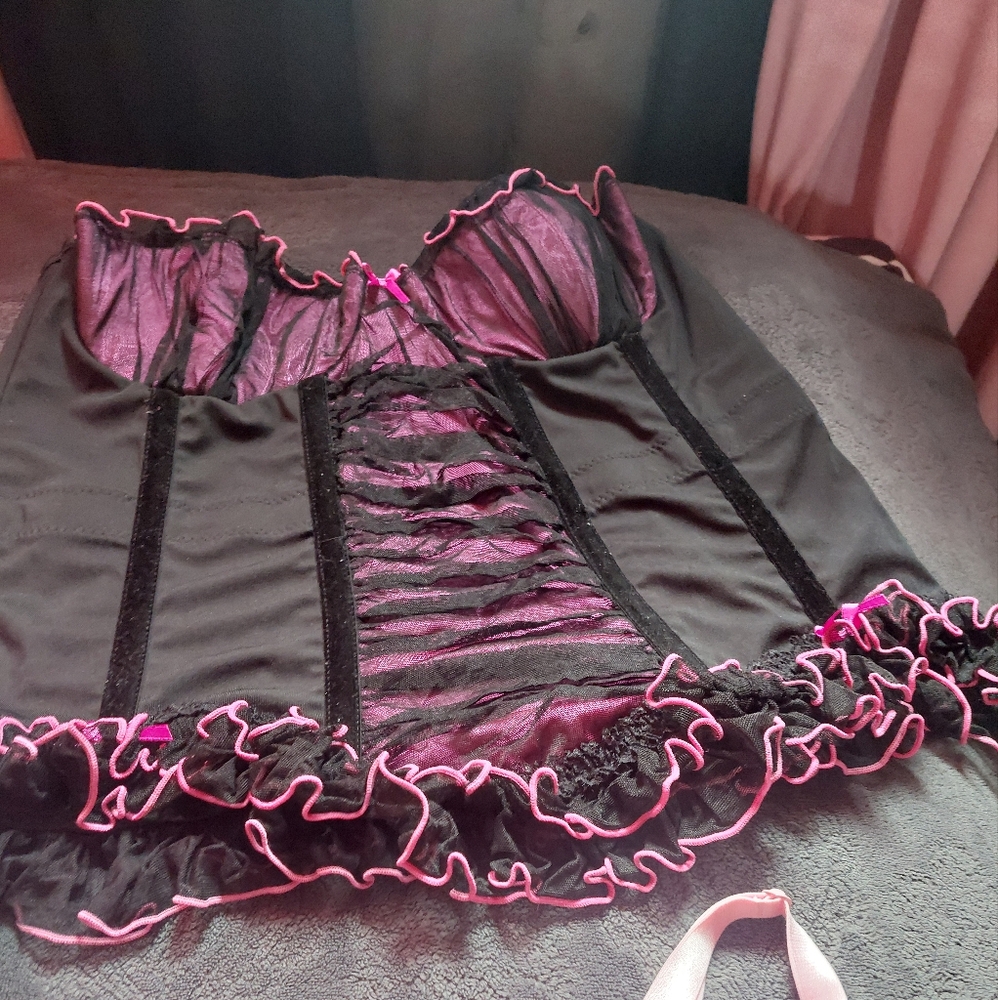 6 Piece Lingerie Bundle Set Lace Sexy Sheer Mesh Corset Nightie ALL size 1/2x